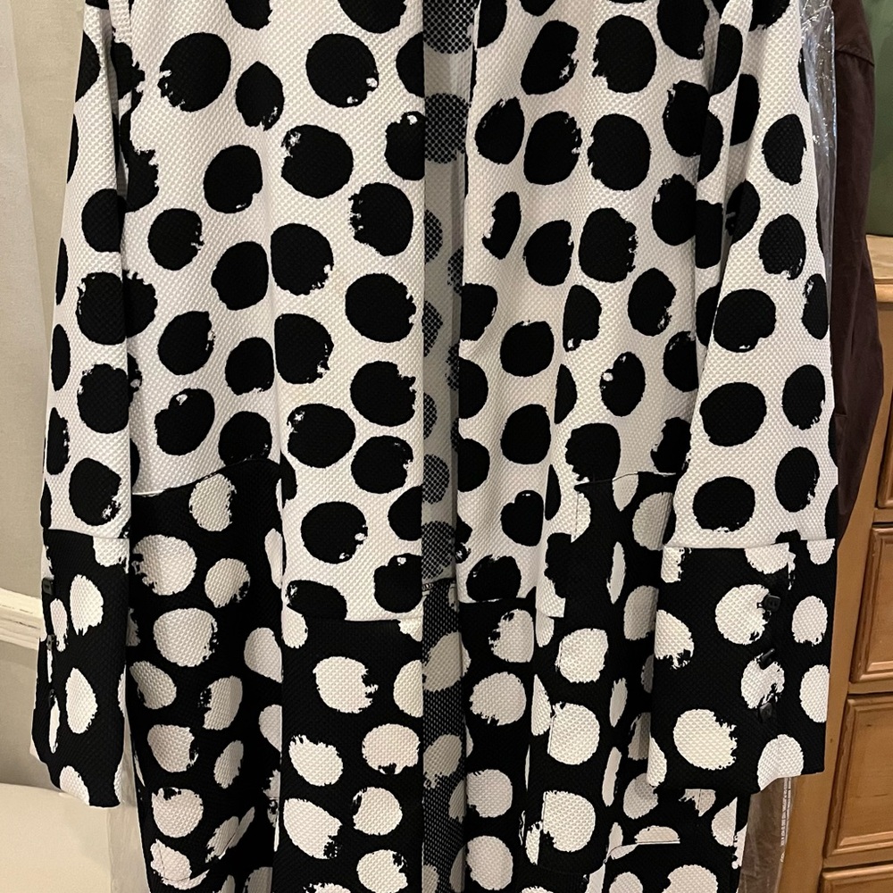 IC Black and White Polka Dot Duster/Jacket